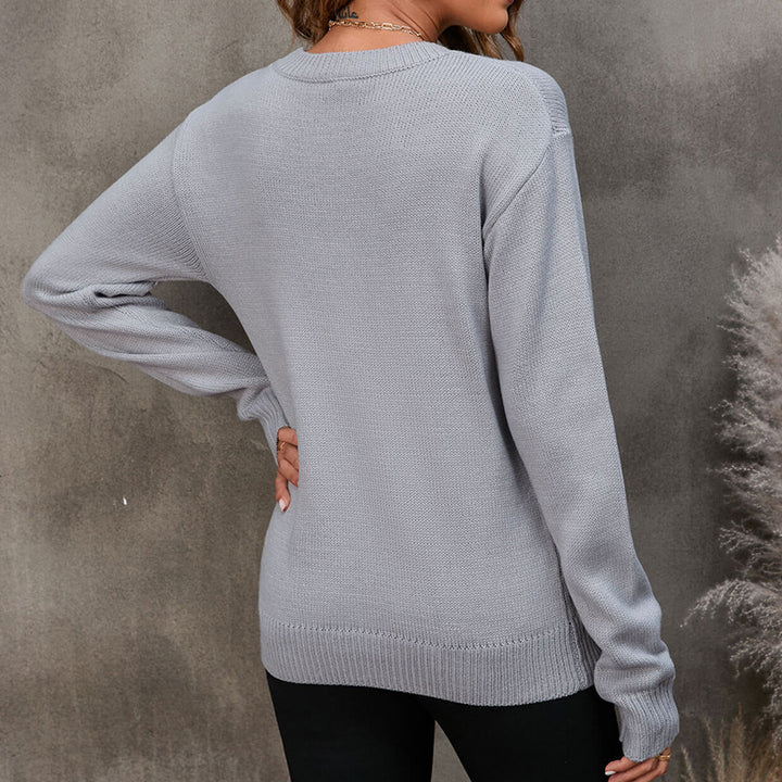 Damen Designer Pullover mit Schriftzug Drune