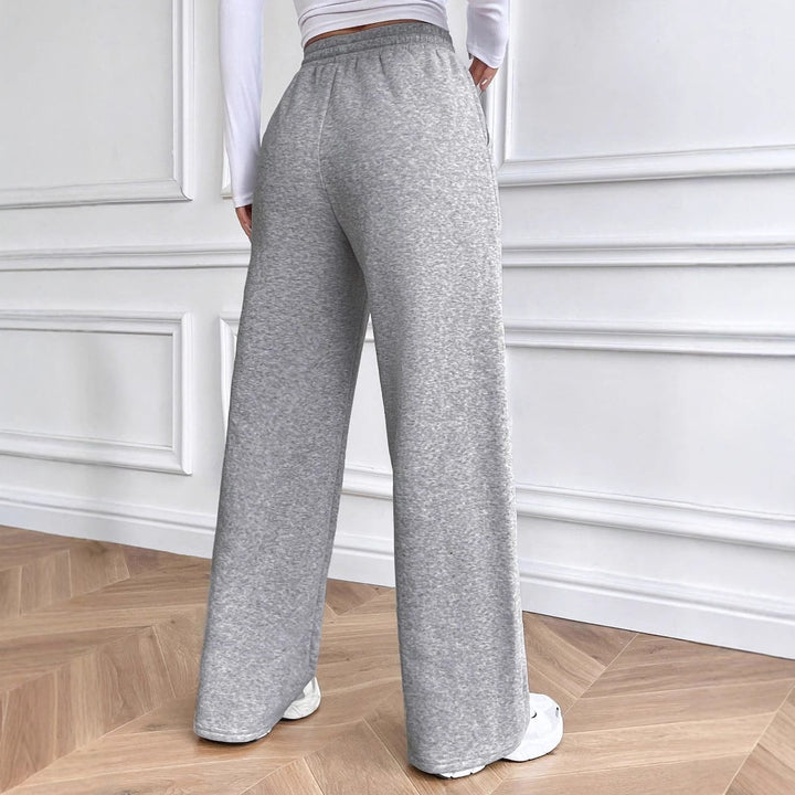 Damen bequeme Freizeithose mit weitem Schnitt und elastischem Bund Drune