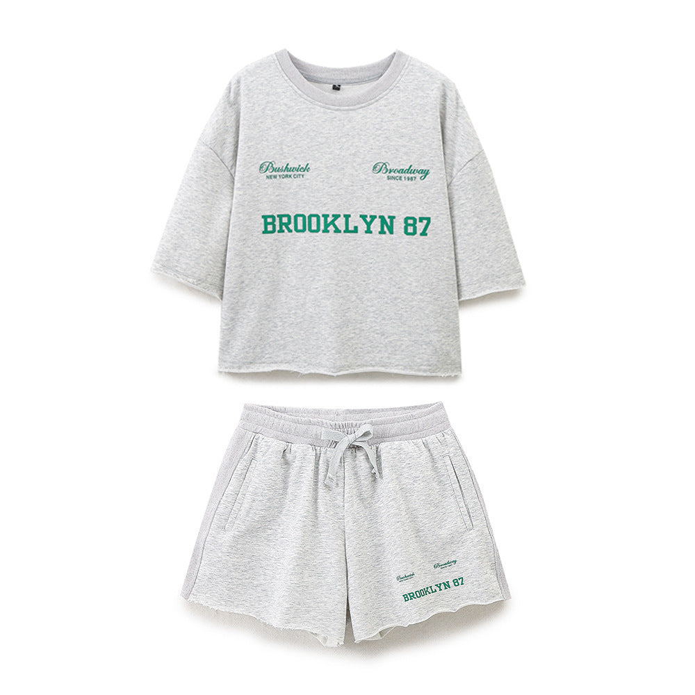 Damen lässige Freizeit-Shorts mit elastischem Bund und praktischen Taschen Drune