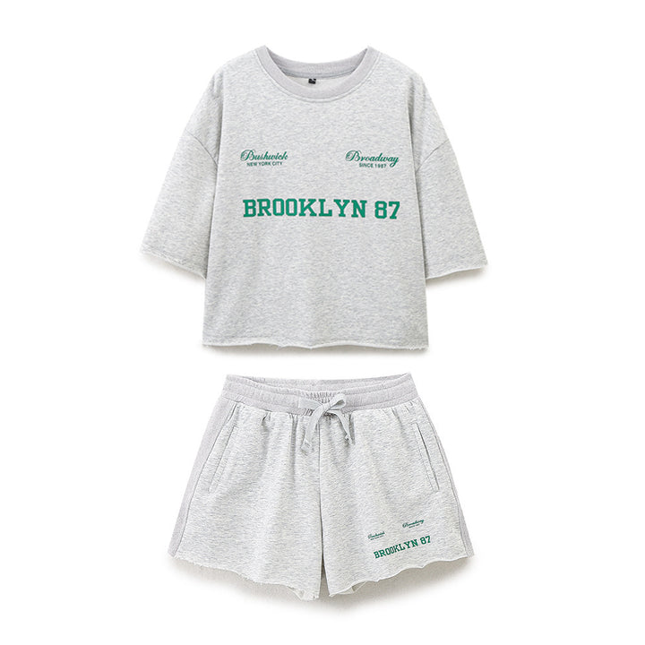 Damen lässige Freizeit-Shorts mit elastischem Bund und praktischen Taschen Drune