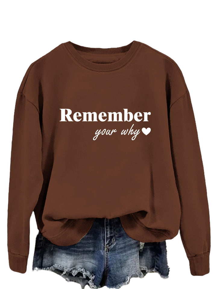 Damen Sweatshirt mit motivierendem Aufdruck und lässigem Schnitt Drune