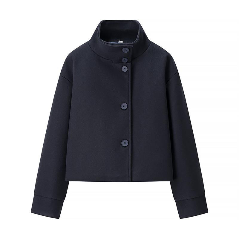 Drune | Damen Stilvolle Gekürzte Jacke Hoher Kragen Design