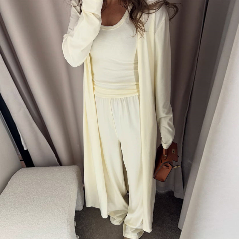 Damen elegantes Lounge-Set mit Cardigan Drune