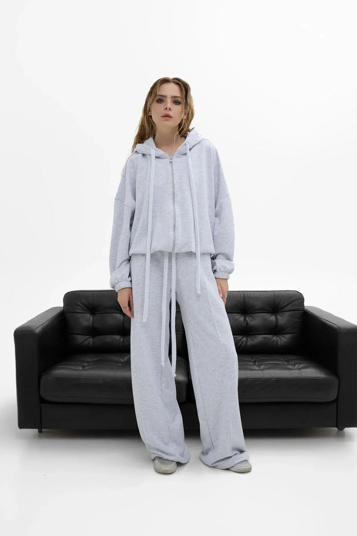 Damen Sweatanzug mit Jogginghose Set Drune