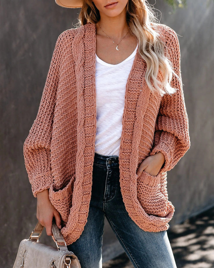 Damen Grobstrickcardigan mit lässigen Taschen und modischem Schnitt Drune