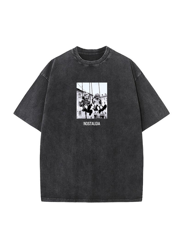 Damen Oversized T-Shirt mit nostalgischem Grafikdesign Drune