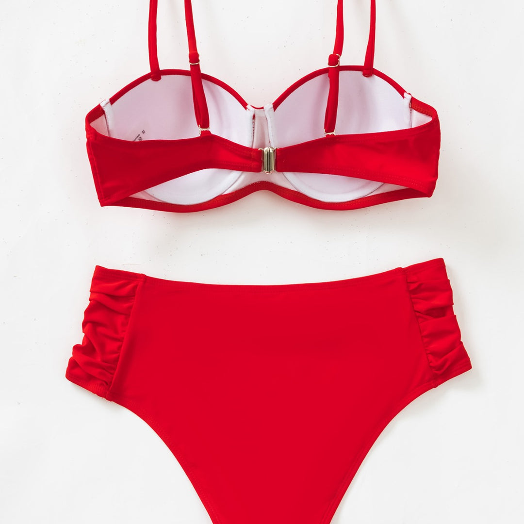Damen Push-Up-Bikini mit Rüschendetails Drune