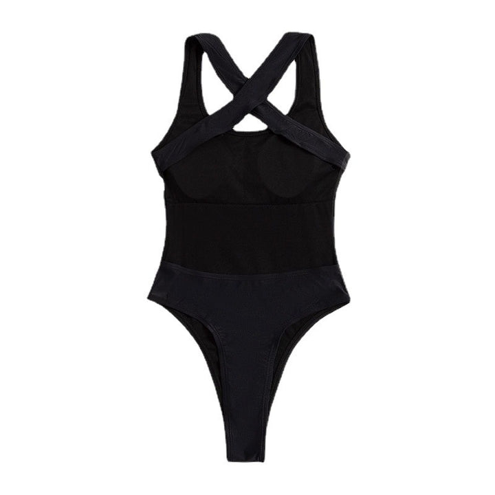Damen Sportlicher Einteiler Badeanzug Drune