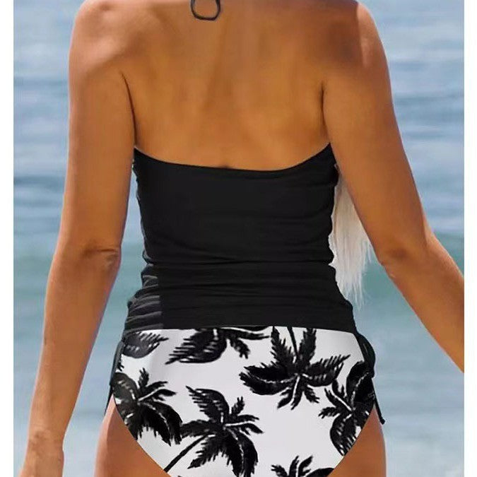 Damen Tankini mit floralem Muster und verstellbaren Trägern Drune