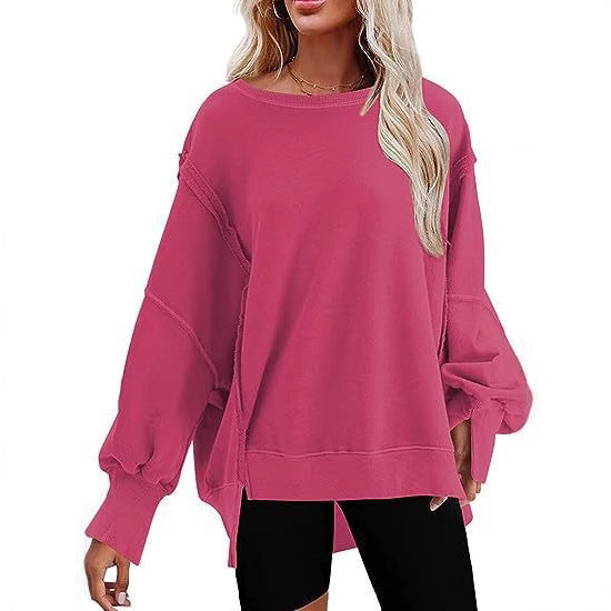 Damen Oversize Sweatshirt mit ballonartigen Ärmeln Drune