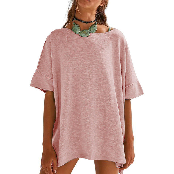 Damen Oversized Relaxed Fit T-Shirt Drune