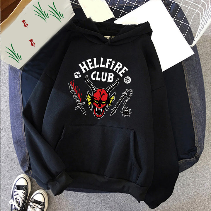 Damen Kapuzenpullover mit auffälligem Motiv und lässigem Schnitt Drune