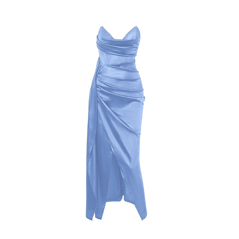 Damen figurbetontes Abendkleid mit asymmetrischem Saum und elegantem Schnitt Drune