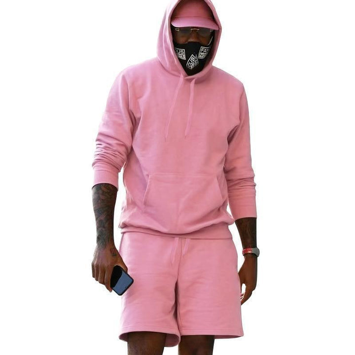 Herren sportliches Hoodie- und Shorts-Set aus hochwertigem Sweatmaterial Drune