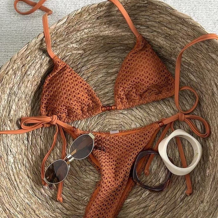 Damen Netz-Bikini mit verstellbaren Trägern Drune