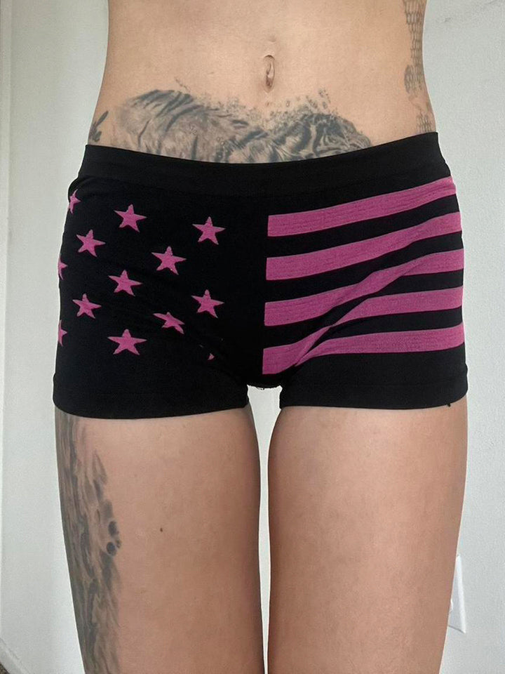 Damen Komfortable Boxershorts mit patriotischem Design Drune
