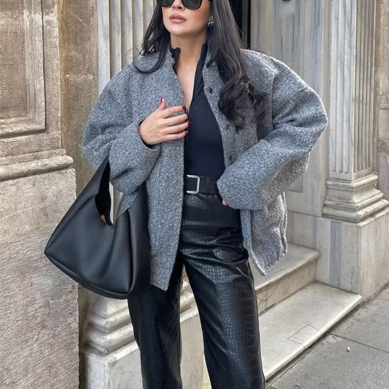 Damen elegante Strickjacke mit offenem Schnitt und lässiger Passform Drune