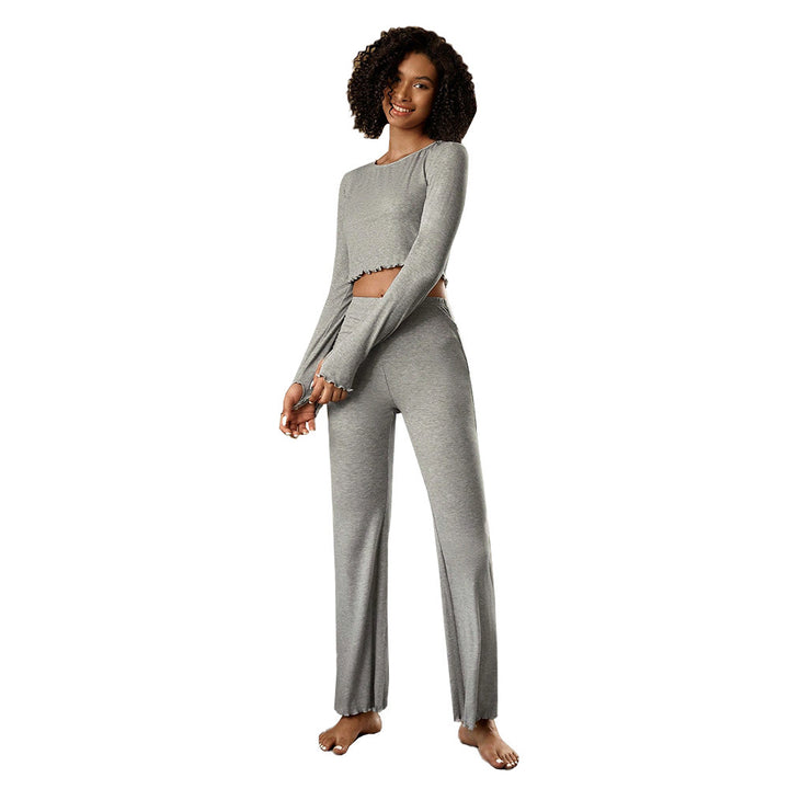 Damen Set aus langer Ärmeln und figurbetonender Leggings Drune