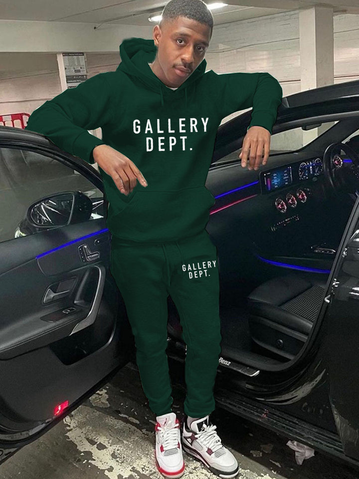 Herren Sweatshirt und Jogginghose Set mit modernem Logo Drune
