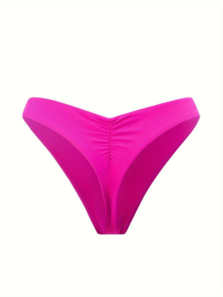 Damen Bikini-Höschen mit seitlichen Rüschendetails und hohem Schnitt Drune