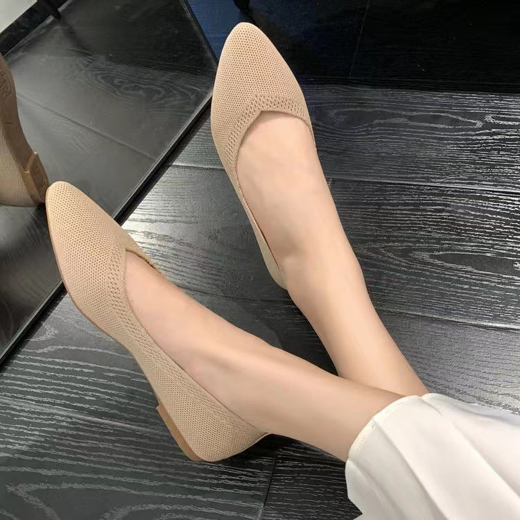 Damen elegante und atmungsaktive Ballerinas mit flexiblem Fußbett Drune