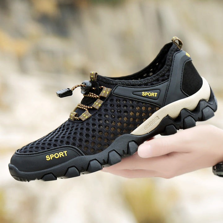 Damen Atmungsaktive und rutschfeste Sportschuhe mit elastischem Schnellschnürsystem Drune