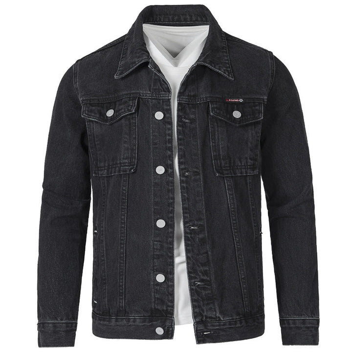 Herren Jeansjacke im modernen Slim-Fit Design mit praktischen Taschen und robusten Nieten Drune