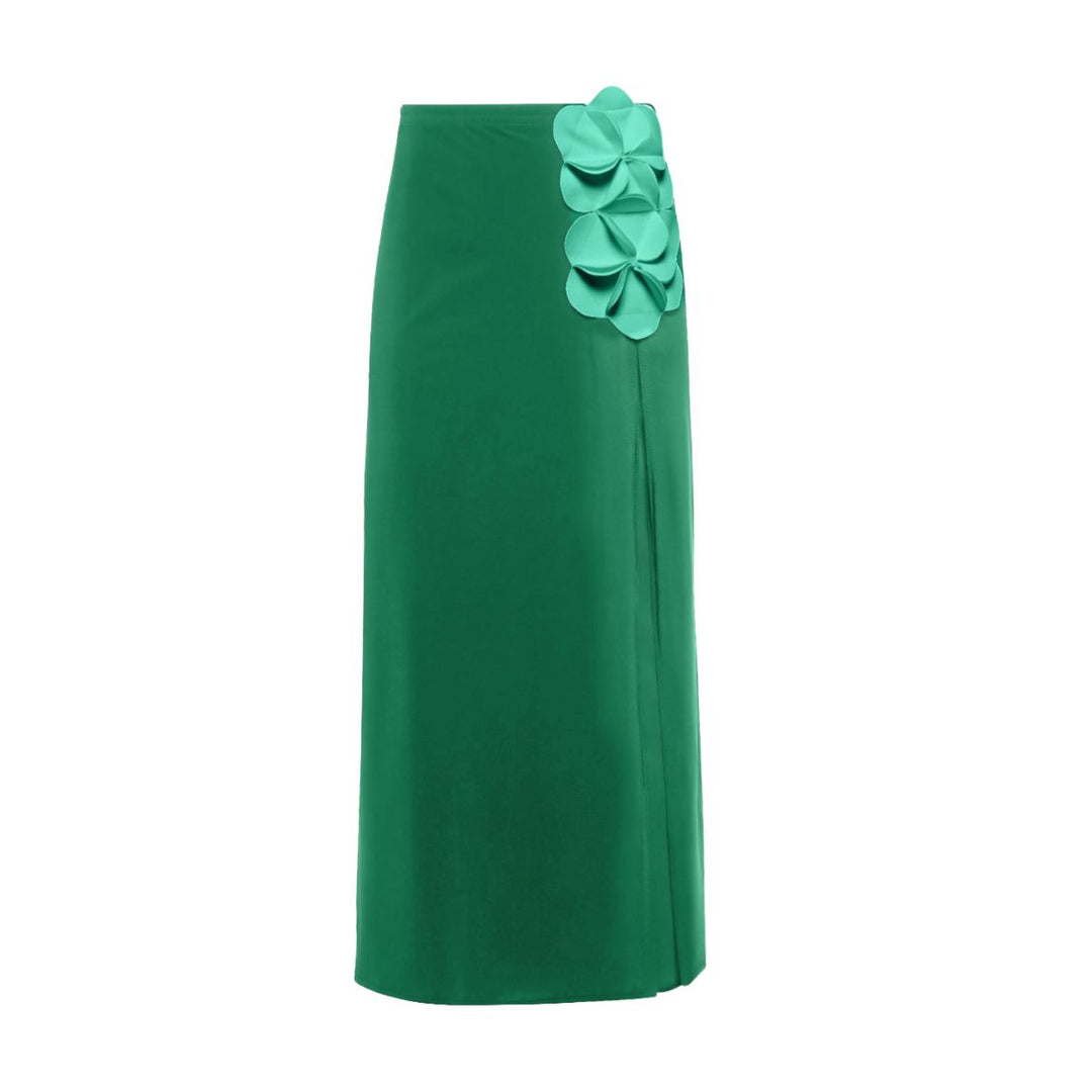 Damen Schwimmanzug mit asymmetrischem Schnitt und floralen Applikationen Drune