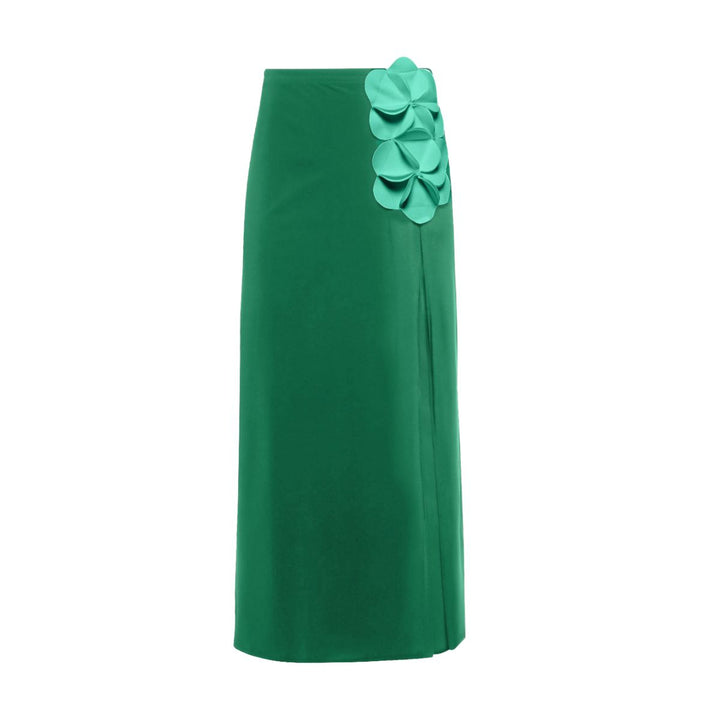 Damen Schwimmanzug mit floralem Oberteil und eleganter Maxi-Rock Drune