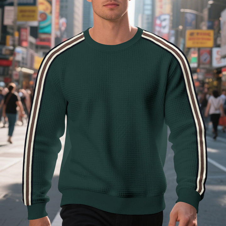 Herren Sweatshirt mit strukturiertem Material und modischen Streifen Drune