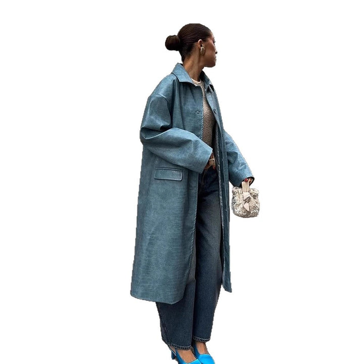 Damen oversized Denim-Trenchcoat Drune