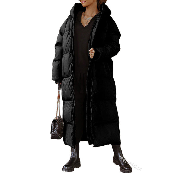 Damen Lange gesteppte Winterjacke Drune