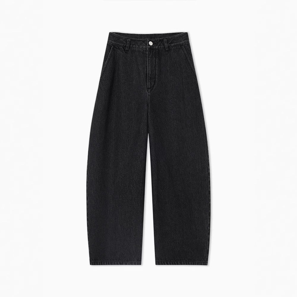 Damen Weit geschnittene Jeans mit hohem Bund Drune