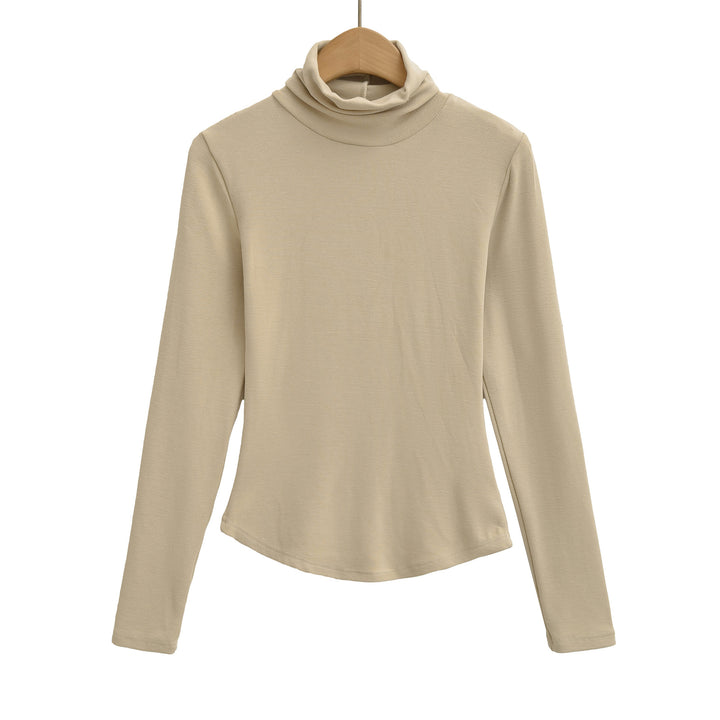 Damen Langarmshirt mit hohem Kragen Drune