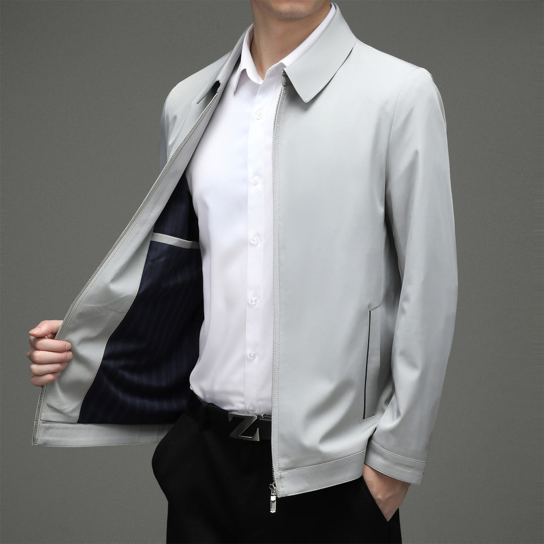 Herren moderne Übergangsjacke mit atmungsaktiver Membran und praktischem Stehkragen Drune