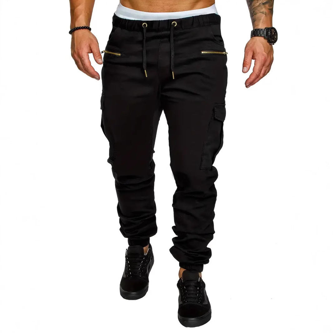 Herren Cargo-Jogginghose mit elastischem Bund und praktischen Reißverschlusstaschen Drune