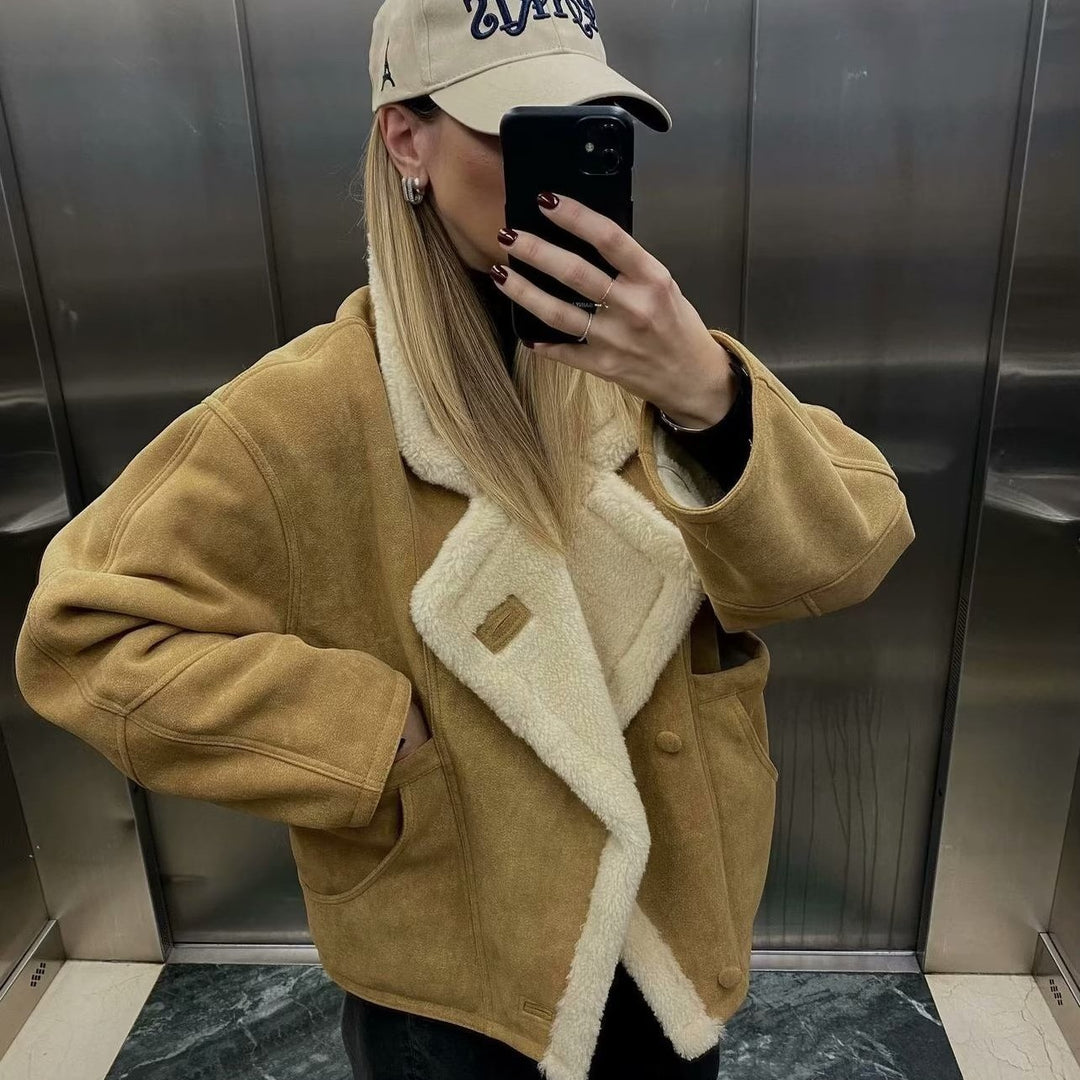 Damen Oversized Wollsakko Drune