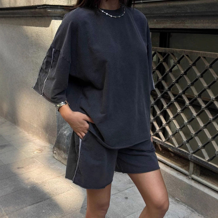 Damen lässiges und modisches Oversized Freizeit-Set Drune