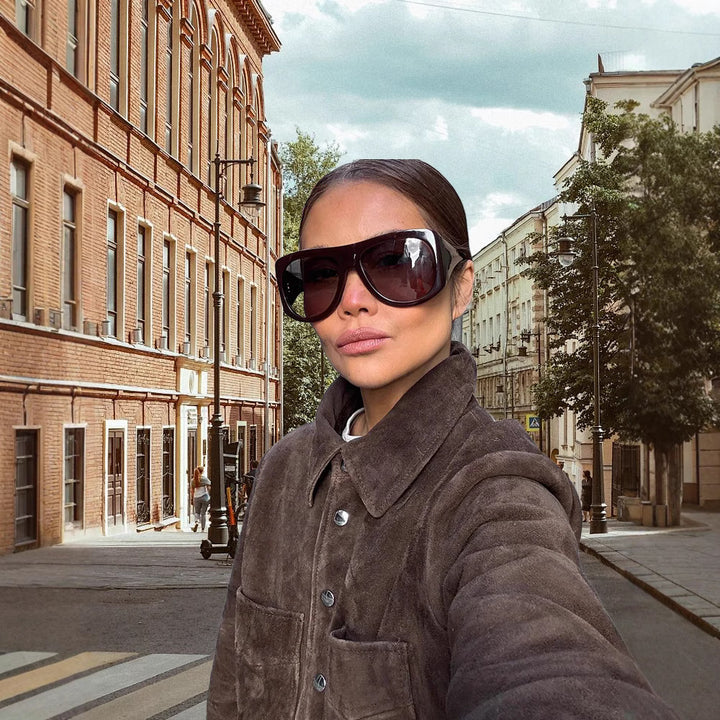 Damen Modische Wildlederjacke mit strukturiertem Design und praktischen Taschen Drune