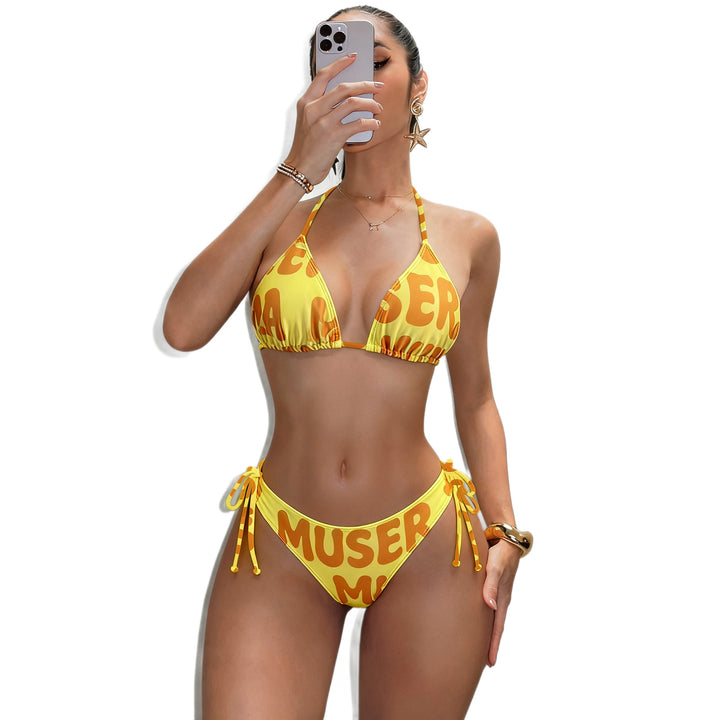 Damen Triangel-Bikini mit seitlicher Raffung Drune