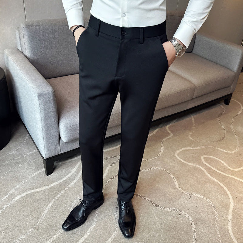 Herren elegante Anzughose aus leichtemStretchmaterial mit seitlichen Taschen Drune