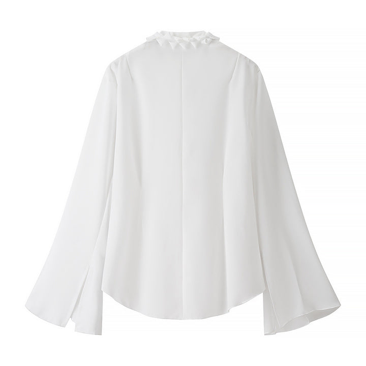 Damen Elegant geschnittene Bluse mit Rüschendetails Drune