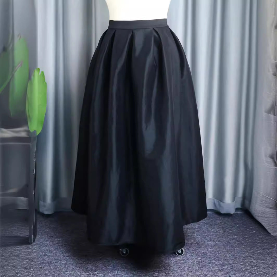 Damen Eleganter Maxirock mit Faltenwurf Drune