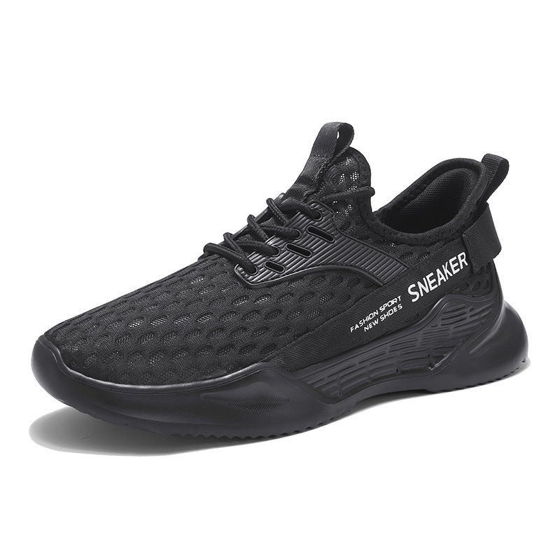 Unisex nan atmungsaktiver Stricksportschuh mit wabenstruktur, sockenähnlichem Schaft und gedämpfter Leichtschaum-Zwischensohle Drune