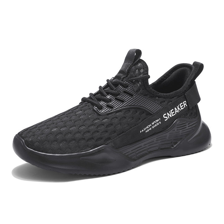 Unisex nan atmungsaktiver Stricksportschuh mit wabenstruktur, sockenähnlichem Schaft und gedämpfter Leichtschaum-Zwischensohle Drune