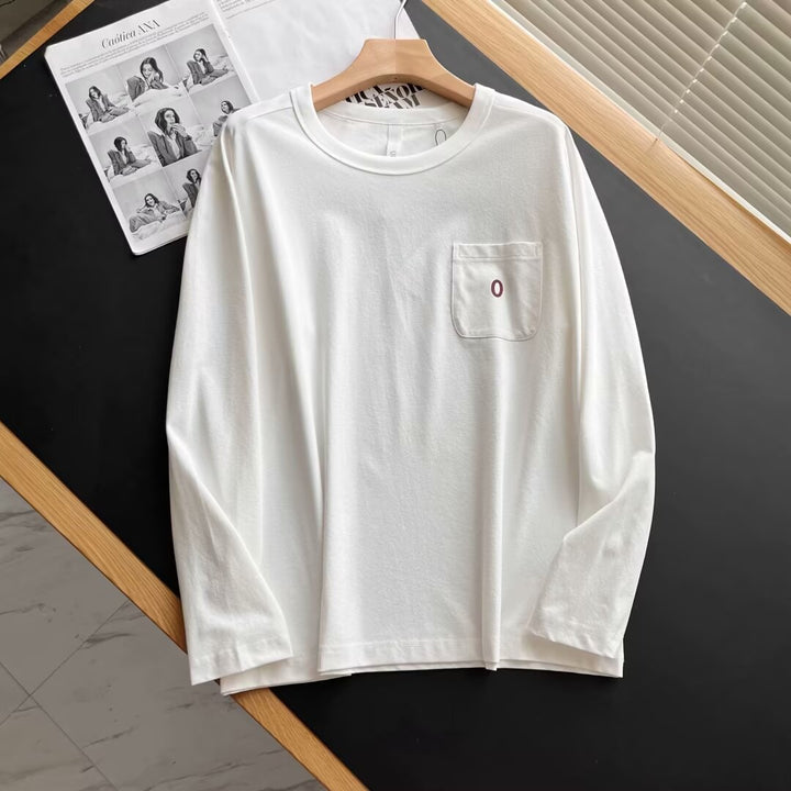 Damen Langarmshirt mit gestreiftem Design und Brusttasche Drune