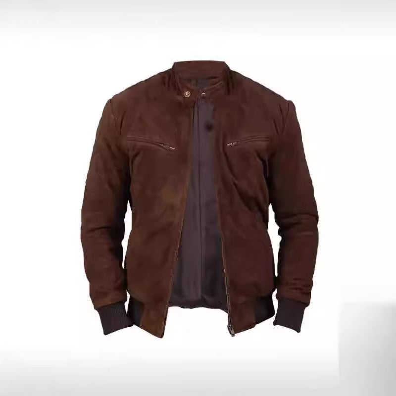 Herren Wildlederjacke im modernen Design mit praktischen Taschen Drune