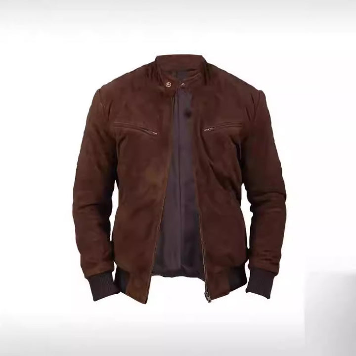 Herren Wildlederjacke im modernen Design mit praktischen Taschen Drune