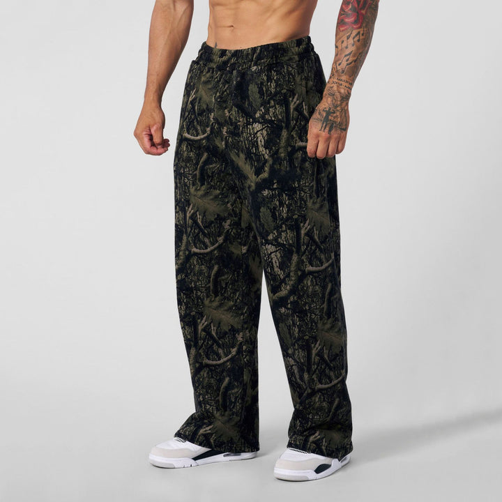 Herren Freizeithose im modernen Camouflage-Design mit elastischem Bund Drune