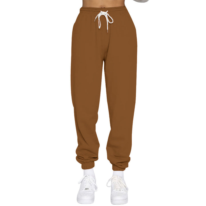 Damen Komfortable Jogginghose mit verstellbarem Bund und elastischen Bündchen Drune